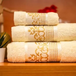 Ensemble de Serviettes Royal de 3 Pièces – Beige