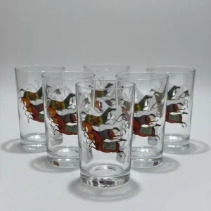 12 Verres à thé Cheval d’Orient d’HERMES