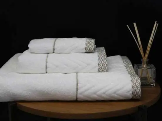 Ensemble de Serviettes de 3 Pièces – Gris – Valentini Bianco – Image 3