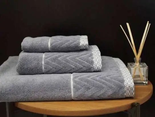 Ensemble de Serviettes de 3 Pièces – Gris – Valentini Bianco – Image 2
