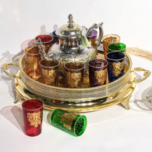 12 Verres à thé Colorés- Motif Amira
