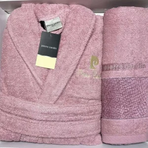 Peignoir avec Capuchon et Serviette – Pierre Cardin – Rose