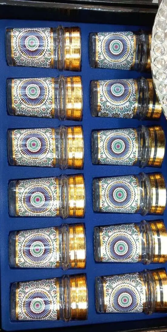 12 Verres à thé traditionnels – Motif Rosace de Fès – Image 4