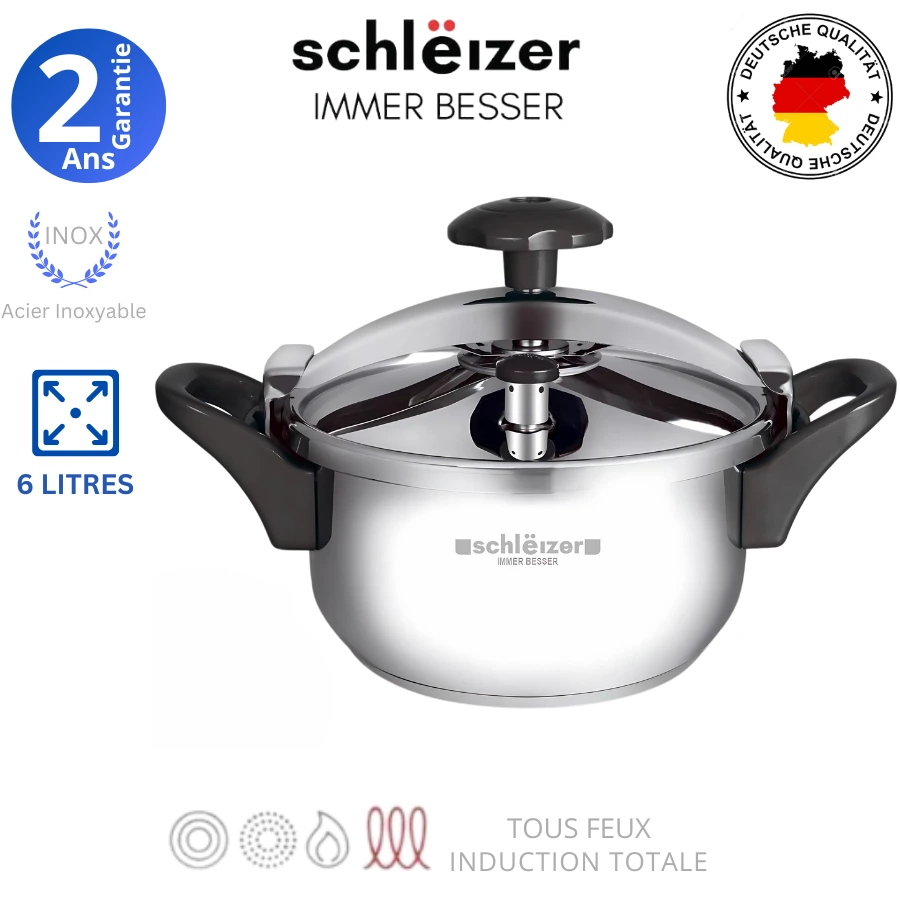 Autocuiseur en Inox Clic-Clac – Cocotte à Pression – 6L -Schlëizer – Image 2
