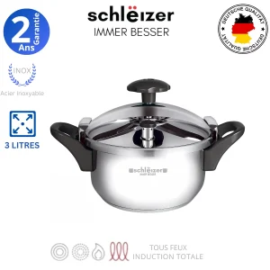 Autocuiseur en Inox Clic-Clac – Cocotte à Pression – 3L -Schlëizer