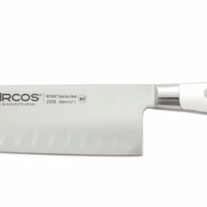 Arcos Couteau Santoku Riviera Blanc 18cm – Lame Forgée NITRUM® & Manche Bactiproof